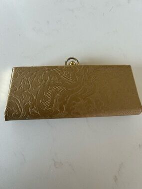 Vintage Original 50s Women's White Gold Purse Evening Wallet Clutch Cocktail